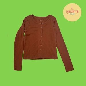 American Eagle Women’s Ribbed Cardigan Top